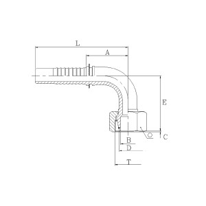 RACC.F.90 20S M30X2,0 T.3/4"
